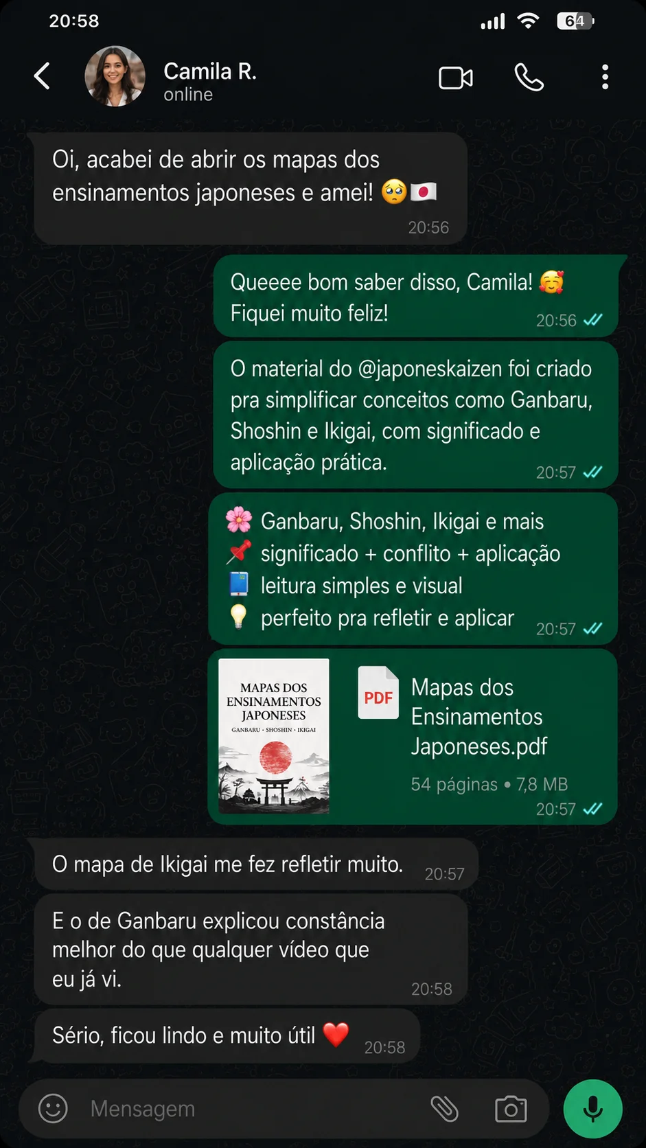 Depoimento sobre os ensinamentos japoneses em mapas visuais