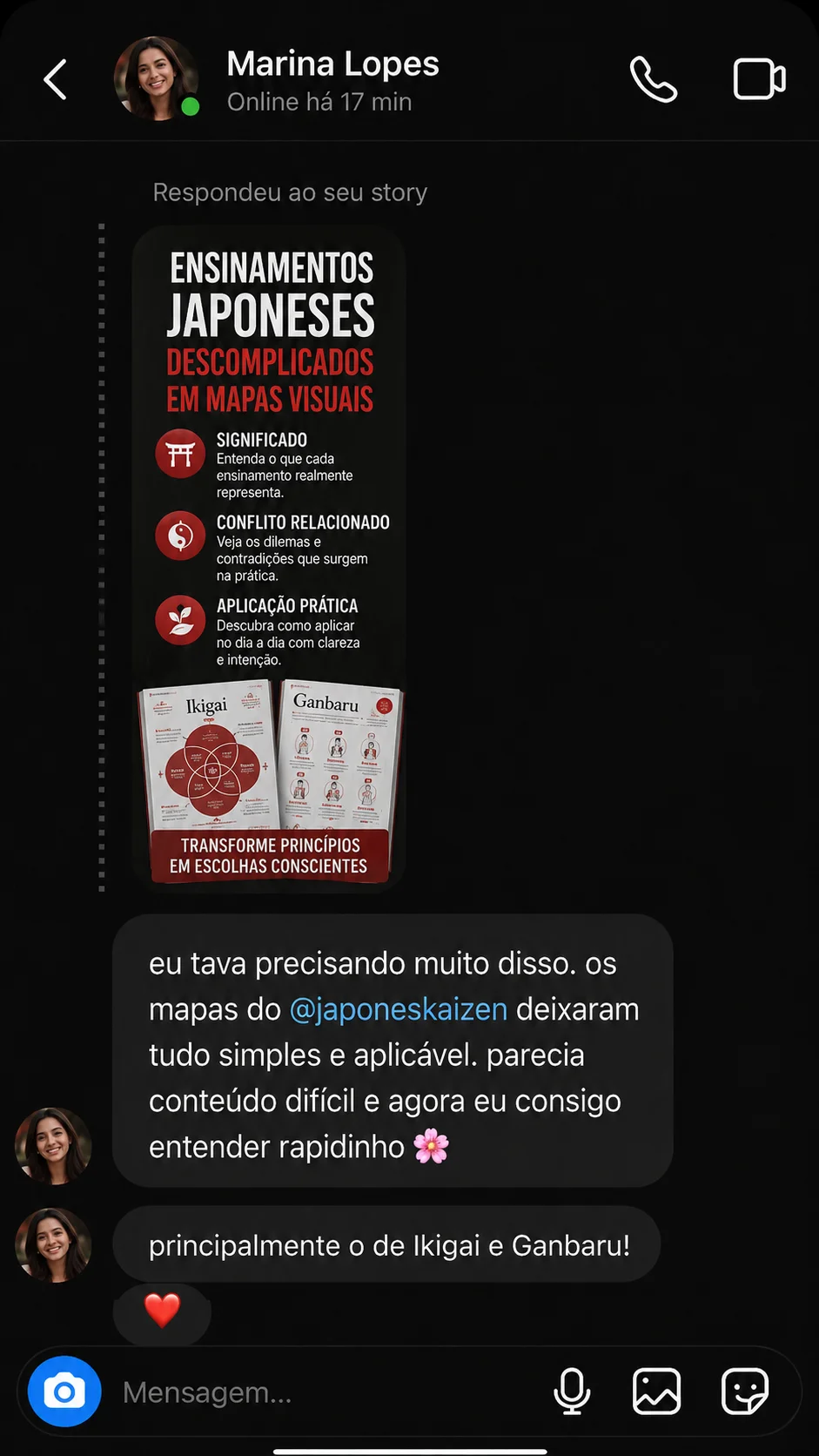 Depoimento sobre os ensinamentos japoneses em mapas visuais