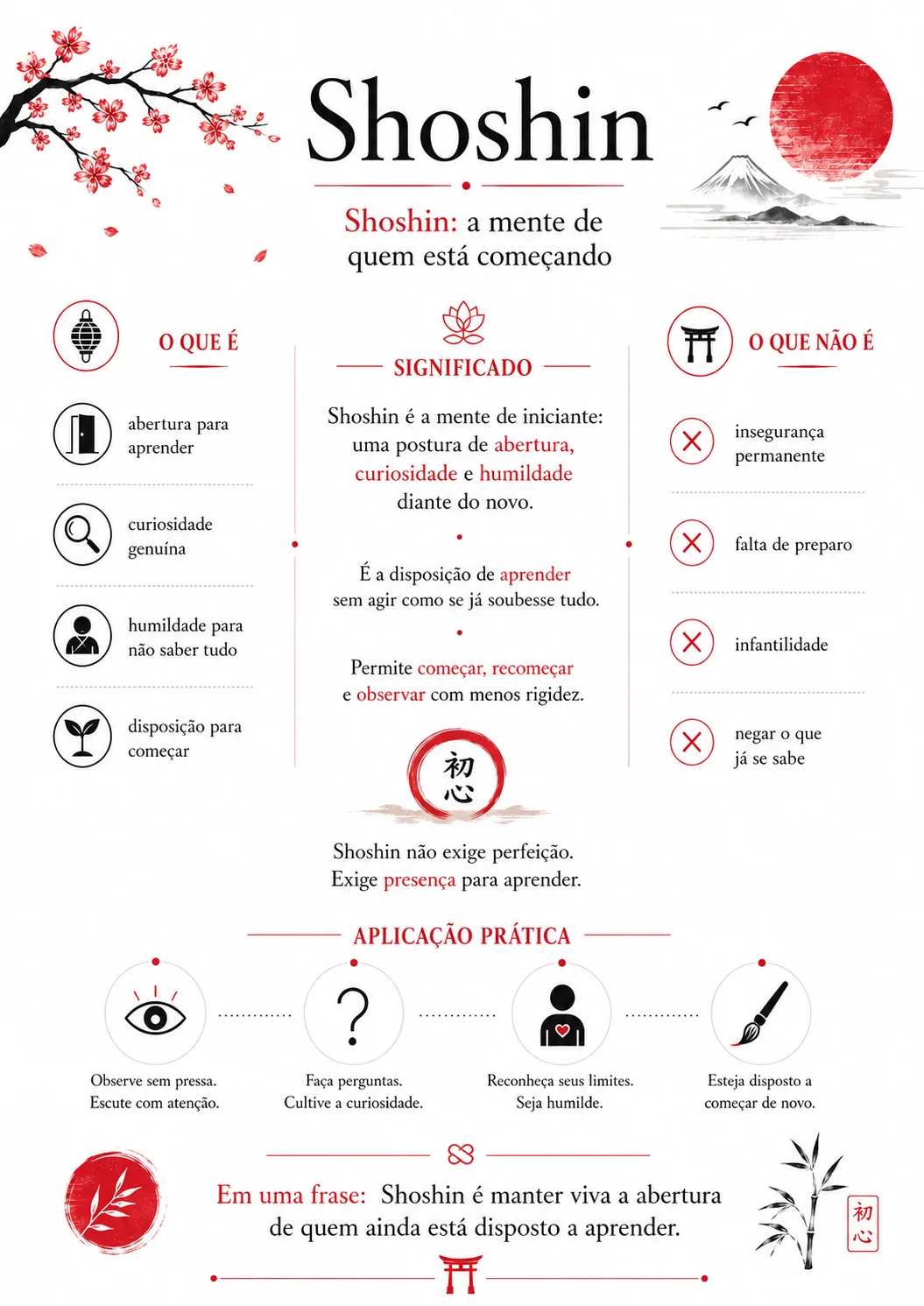 Lição Shoshin: a mente de quem está começando, o que é e o que não é
